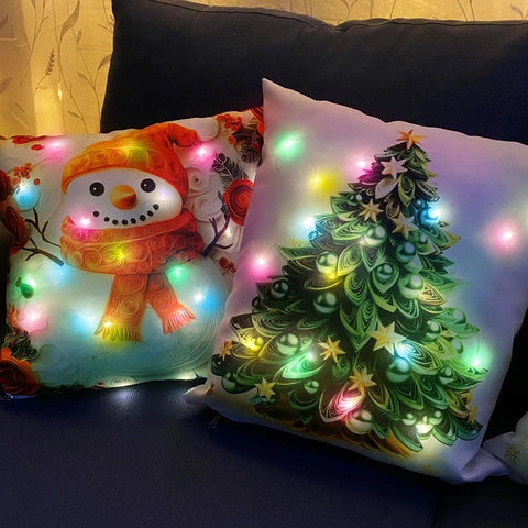 4 FUNDAS NAVIDEÑAS PREMIUM CON LUZ LED 🎄HOY PRECIO ESPECIAL!