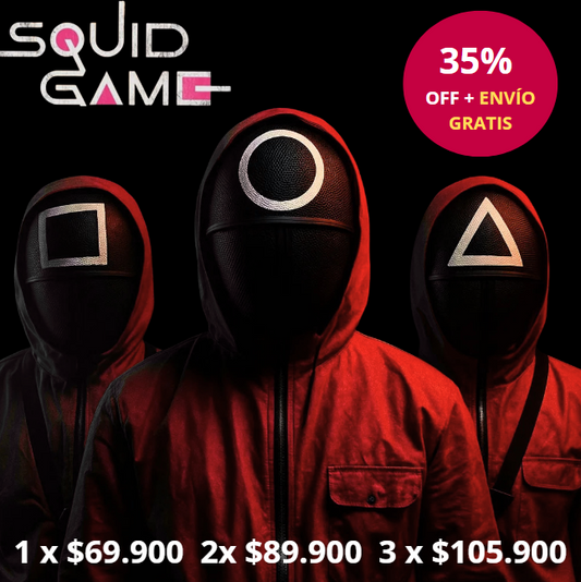 Máscara del Juego del Calamar™ -35% DE DESCUENTO!