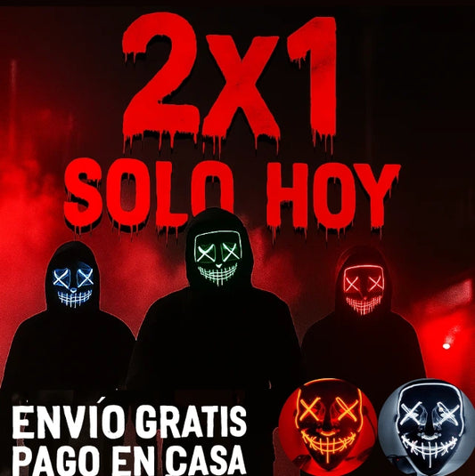 Máscara Led-Oferta 2x1 Solo Hoy – Sé el centro de todas las miradas este Halloween