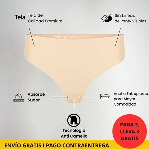 Pantys Invisibles Anti Marcas – Libertad y confianza en cada movimiento- OFERTA PACK X6