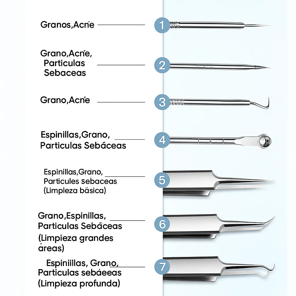 Kit para eliminar puntos negros I 7 piezas únicas -35% DE DESCUENTO
