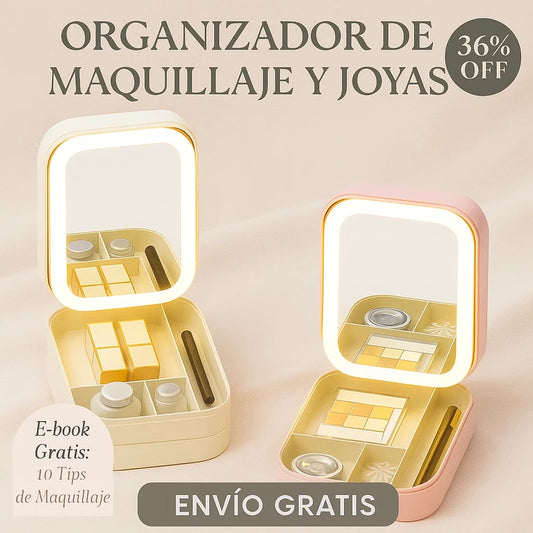 ORGANIZADOR DE MAQUILLAJE Y JOYAS -36% DE DESCUENTO+ ebook GRATIS