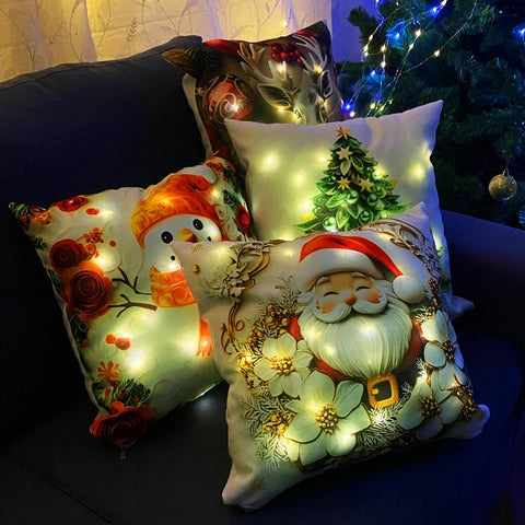 4 FUNDAS NAVIDEÑAS PREMIUM CON LUZ LED 🎄HOY PRECIO ESPECIAL!