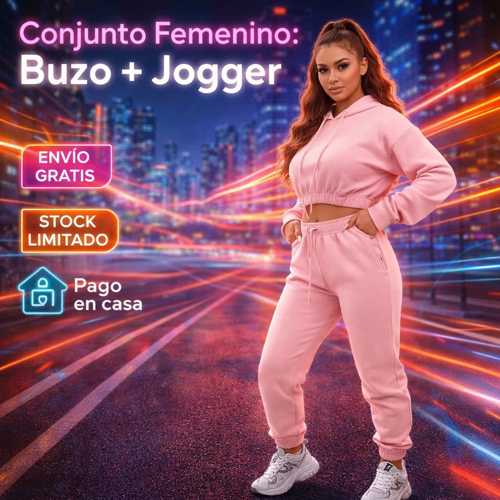 Conjunto Femenino: Buzo y Jogger. Comodísimo y Perfecto para Todo Tu Día