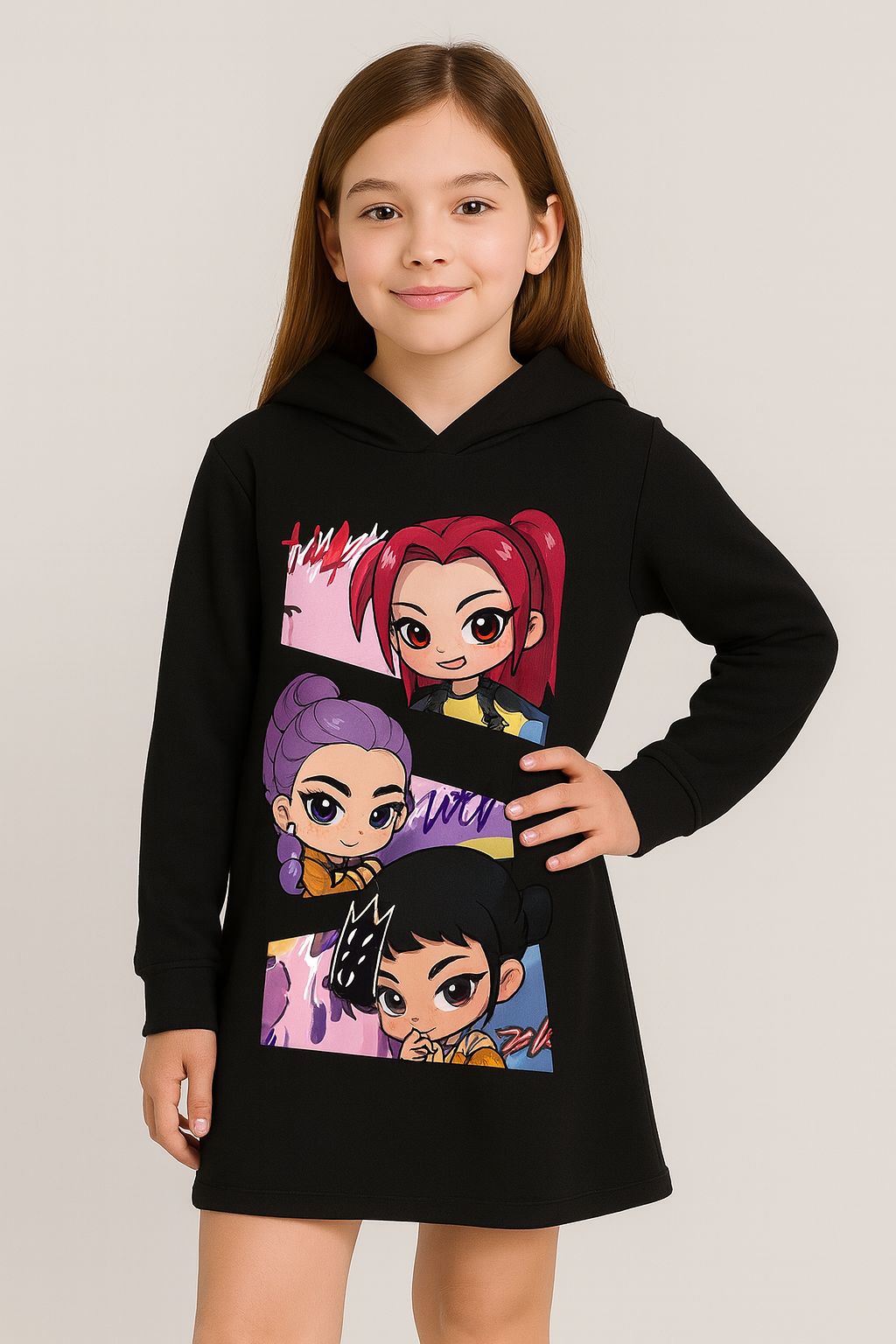 VESTIDO KPOP HUNTRIX- 45% off NAVIDAD