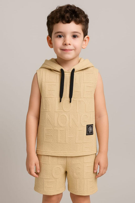 Conjunto en Tela Galleta — Comodidad Premium para Tu Pequeño