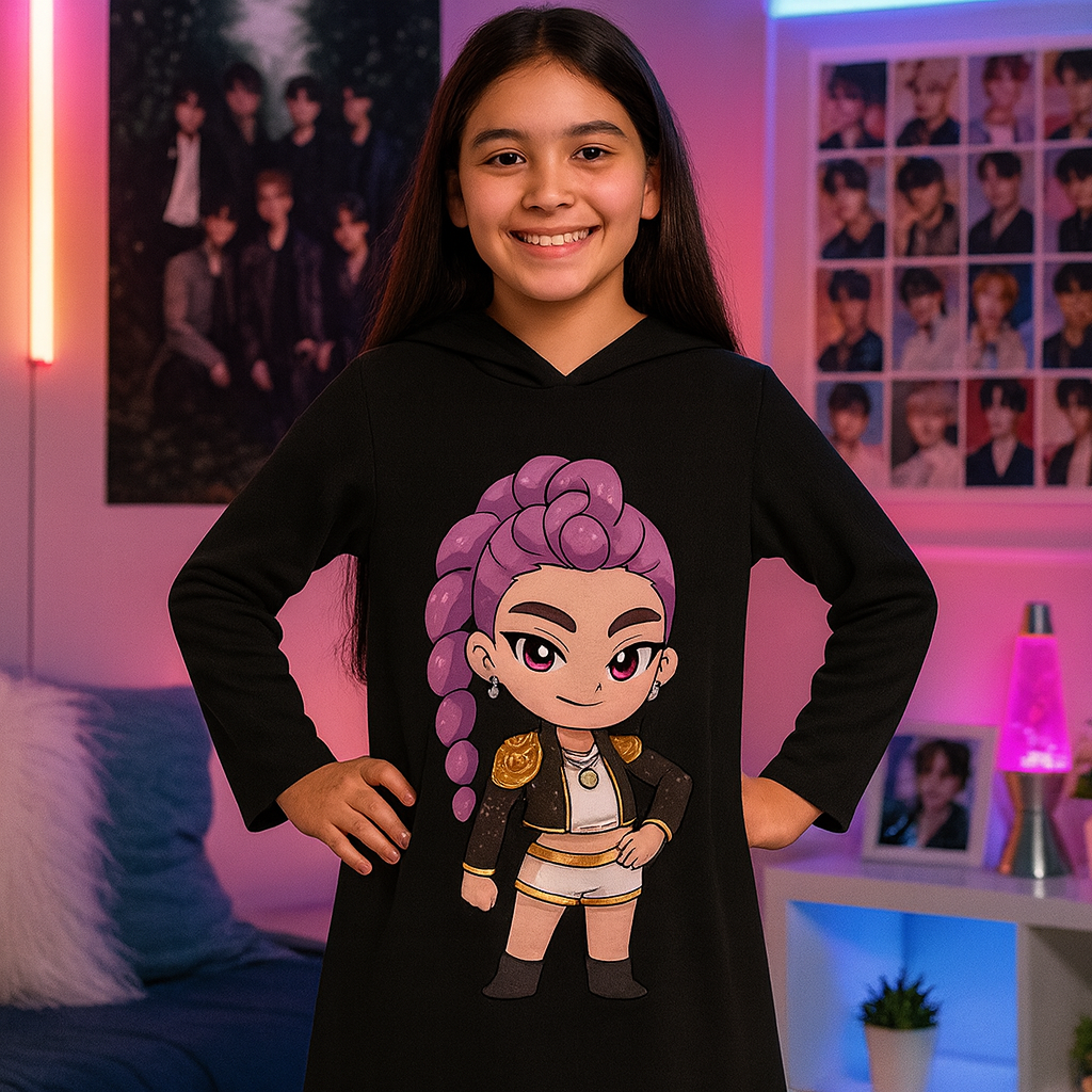 VESTIDO KPOP HUNTRIX- 45% off NAVIDAD