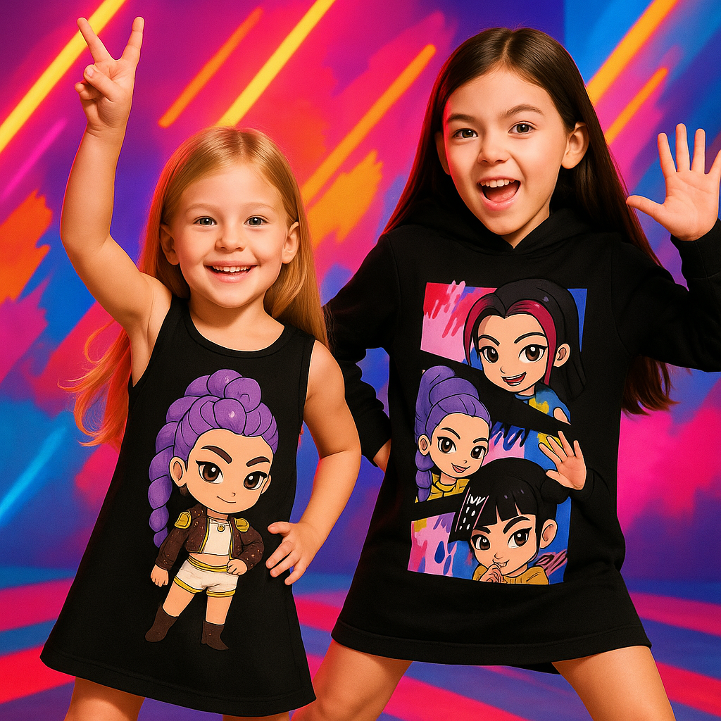 VESTIDO KPOP HUNTRIX- 45% off NAVIDAD