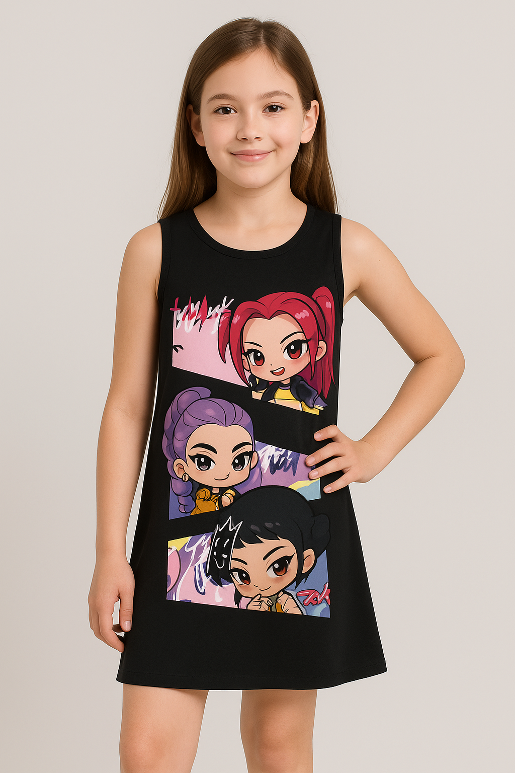 VESTIDO KPOP HUNTRIX- 45% off NAVIDAD