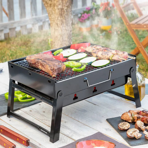Mini parrilla de carne portátil a carbón