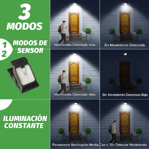 Lámpara Solar ClipSol 180° — Ilumina, ahorra y protege sin cables
