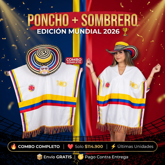 Combo poncho sombrero