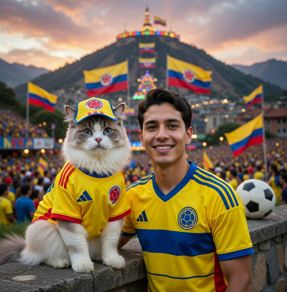 Conjunto Colombia Mascota – Camiseta + Gorra de la Selección 🐾🇨🇴