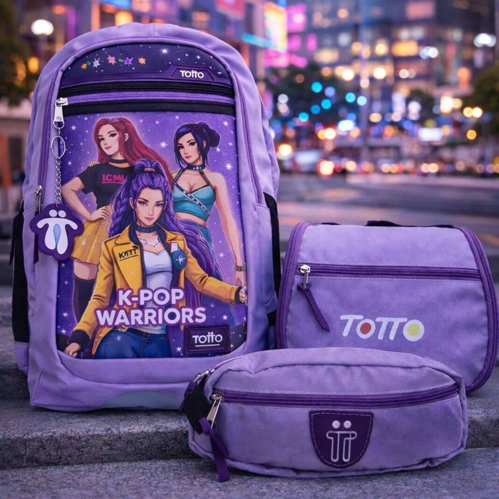 Combo maleta, cartuchera y lonchera K-Pop – Estilo, Comodidad y Resistencia para tu Día a Día