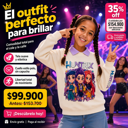 Sudadera Kpop Cuello Polo — La Sudadera K-Pop Que Sí Se Usa Todos Los Días