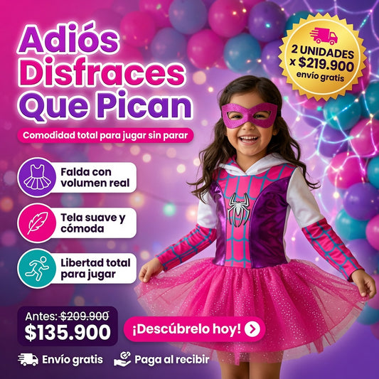 Disfraz Niña Araña Fucsia — Vive la Aventura de ser una Superheroína