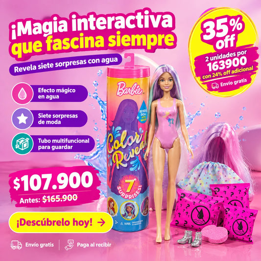 Muñeca Color Reveal — Derrite el Aburrimiento y Crea Magia Real