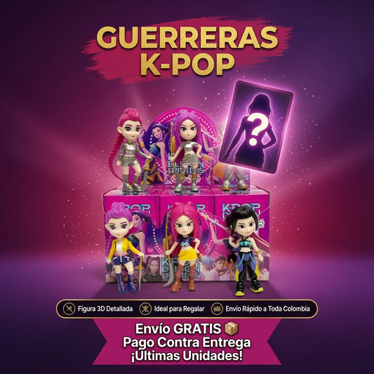 Llavero Sorpresa Guerreras K-Pop — Figura 3D + Cadena + Carta Coleccionable