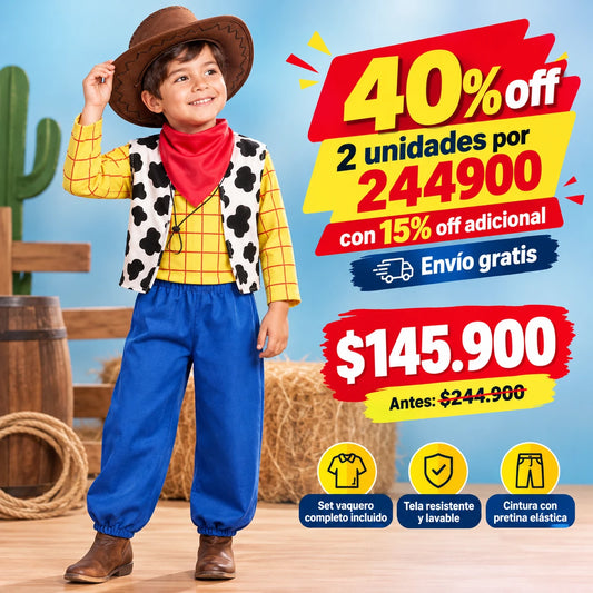 Disfraz Vaquerito — El Más Valiente en Su Fiesta Infantil
