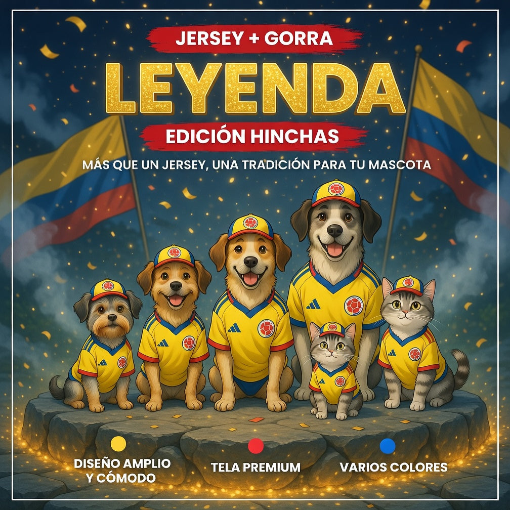 Conjunto Colombia Mascota – Camiseta + Gorra de la Selección 🐾🇨🇴
