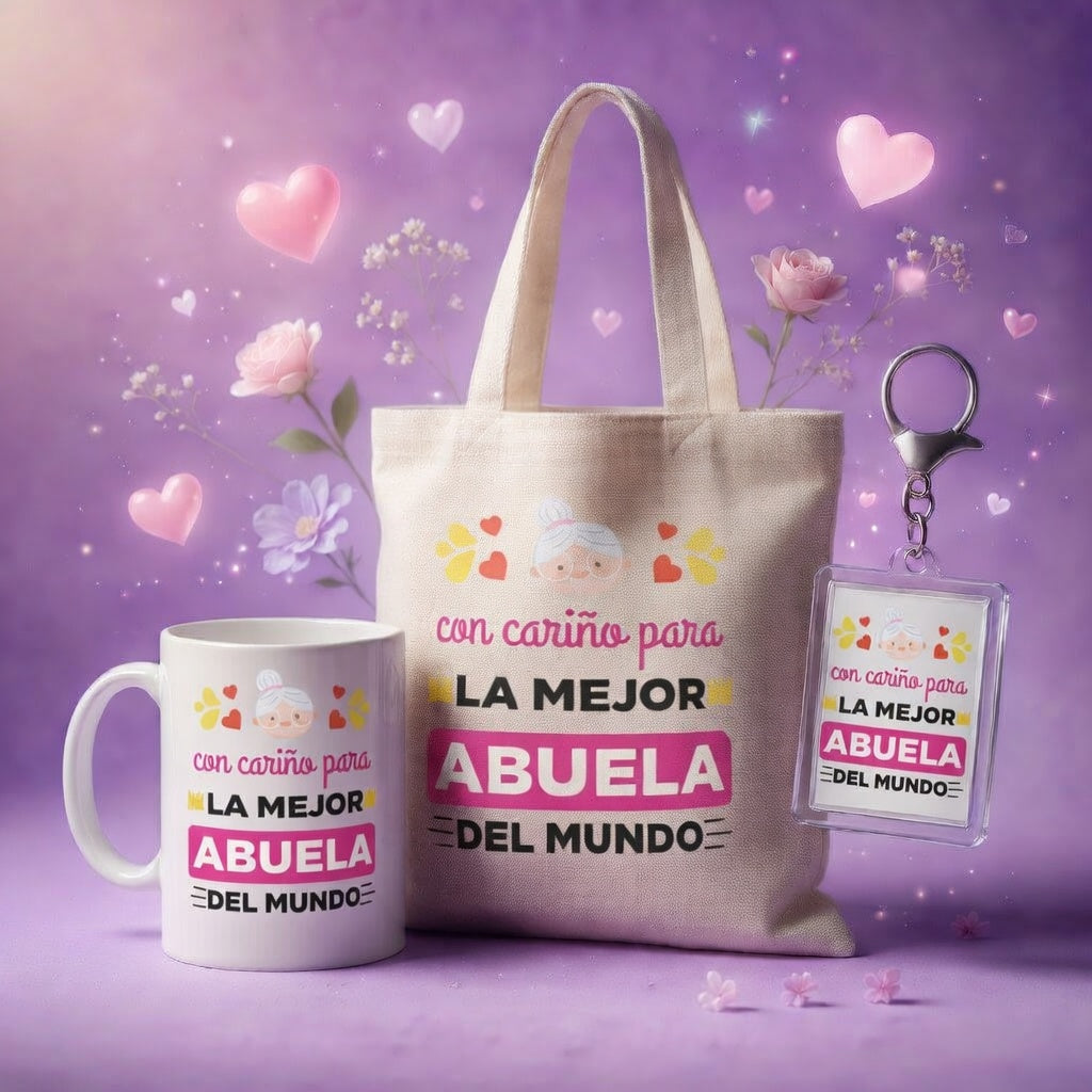 Combo Bolso + Taza + Llavero Personalizado Día de la Madre | 11 Diseños
