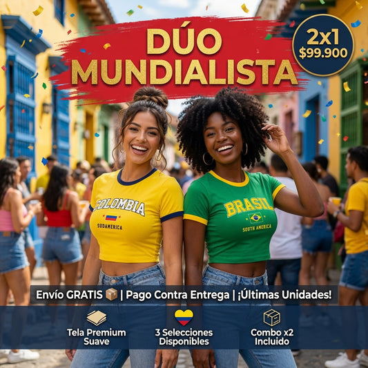 Dúo Mundialista  — 2 Crop Tops Premium Sudamericanos