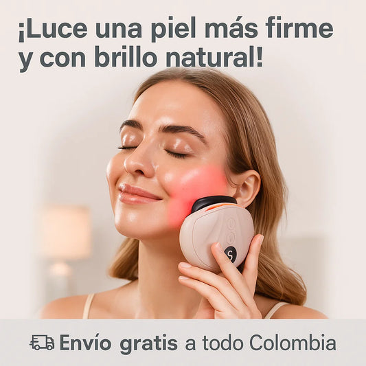 Guasha eléctrica- Masajeador Facial con Calor, Vibración y Luz Roja