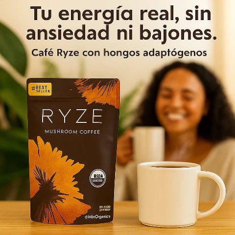 CAFÉ RYZE CON HONGOS ADAPTÓGENOS + REGALO EXCLUSIVO 🎁