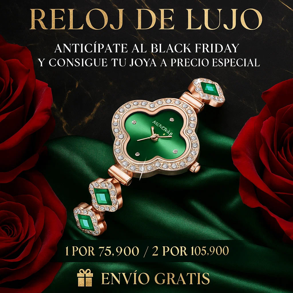 RELOJ DE LUJO-La elegancia que todas quieren, hoy con precio anticipado de Black Friday