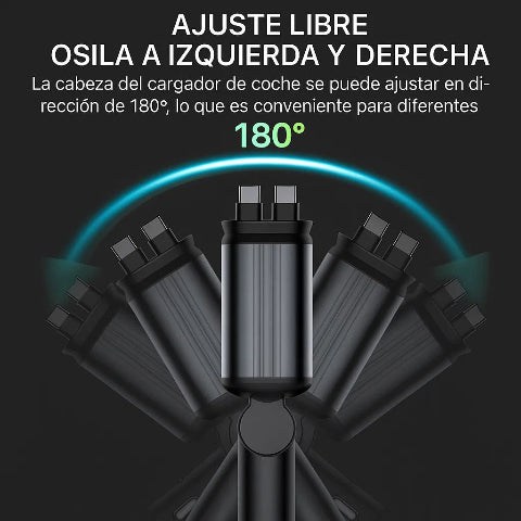 CARGADOR RETRÁCTIL 4 EN 1 CON LUZ ROJA INTEGRADA I OFERTA BLACK FRIDAY