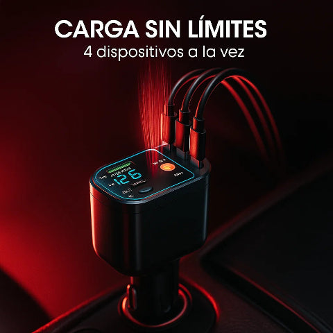 CARGADOR RETRÁCTIL 4 EN 1 CON LUZ ROJA INTEGRADA I OFERTA BLACK FRIDAY