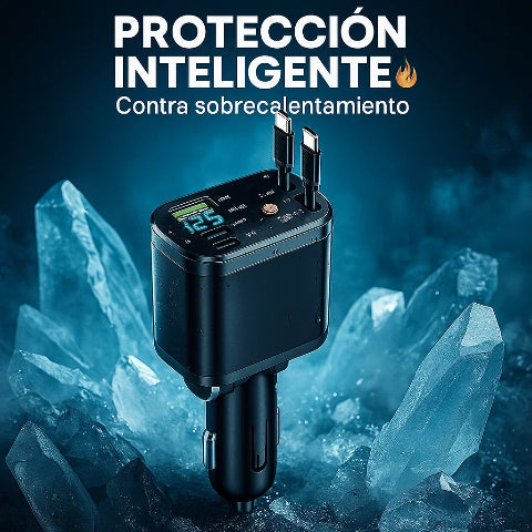 CARGADOR RETRÁCTIL 4 EN 1 CON LUZ ROJA INTEGRADA I OFERTA BLACK FRIDAY