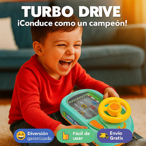 TurboDrive® – Simulador de Carreras Infantil: Conduce, juega y aprende